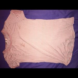 pink & white strip tee shirt
